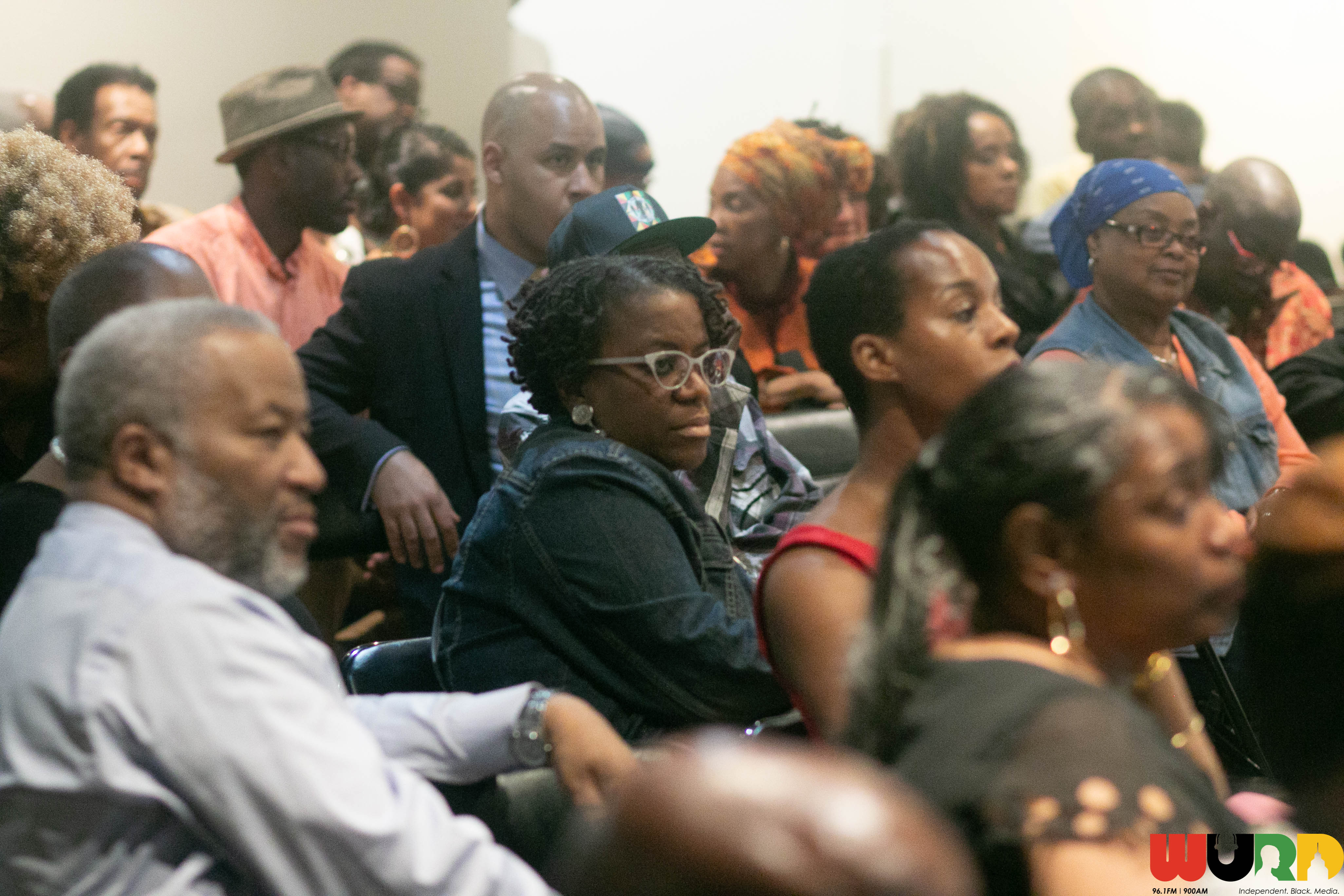 Members of the community participate in a forum on racism in Philadelphia, hosted by WURD Radio and the Courageous Conversation Global Foundation